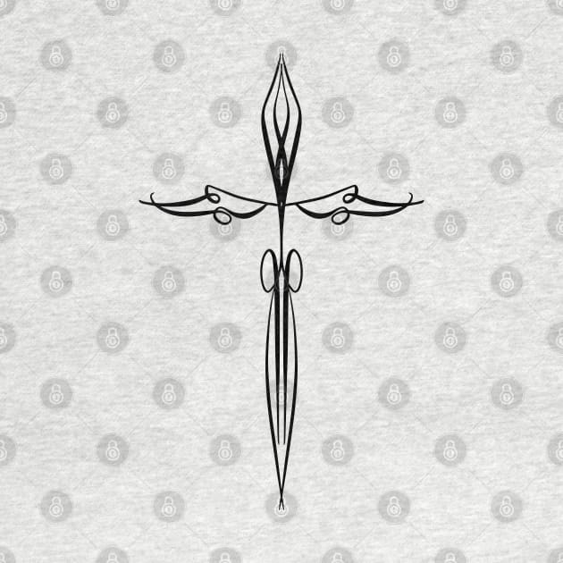 Beautiful Religious Cross Faith line Art Design by Squeeb Creative